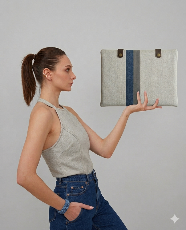 Housse Ordinateur | Ligne Pure Gris
